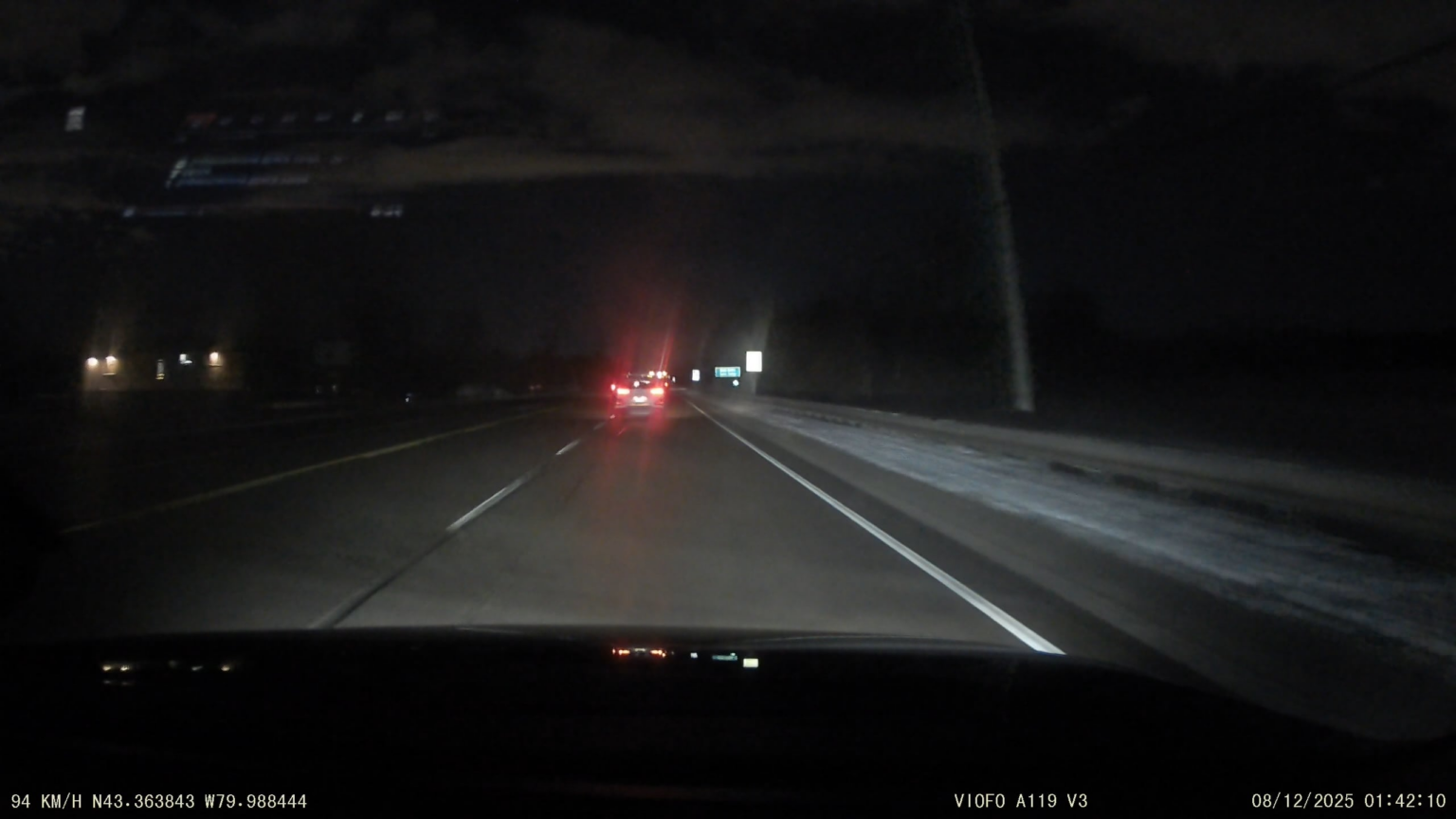 What is this? Seen in southern Ontario (hwy 6) tonight headed east