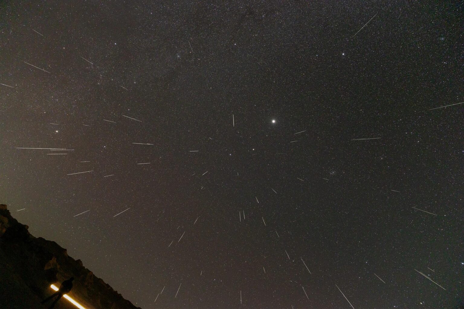 2025 Geminids meteor shower viewed from the Atacama desert