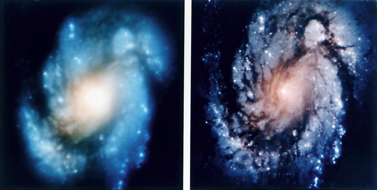 Hubble before and after repairs in Dec 1993.