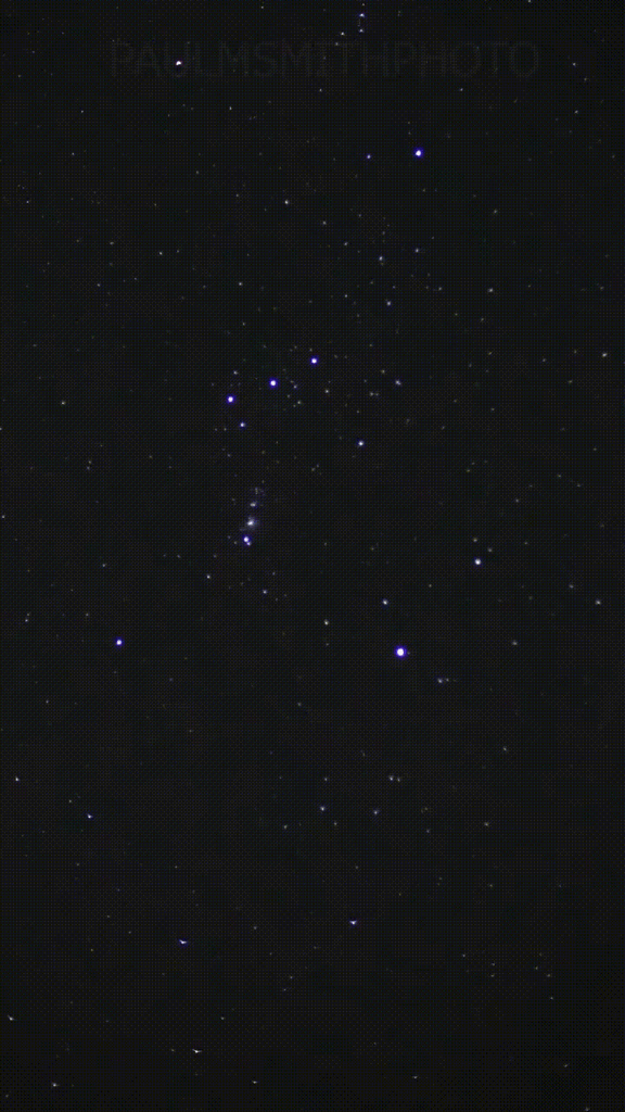 Red trailed Geminid meteor, passed from Orion. By Paul Smith