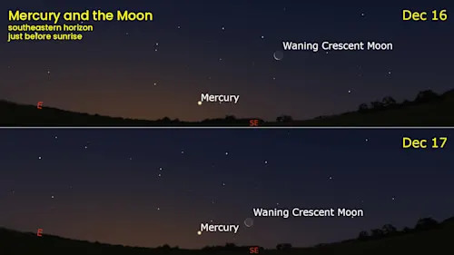 Mercury and Moon - Dec 16-17 2025