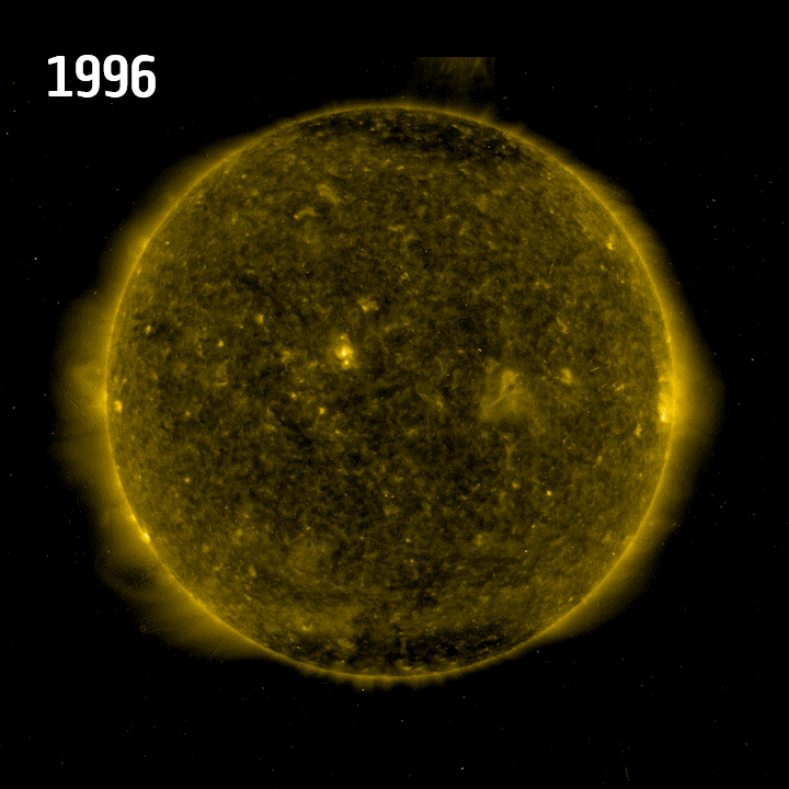 30 years of SOHO imaging the Sun, one image per year
