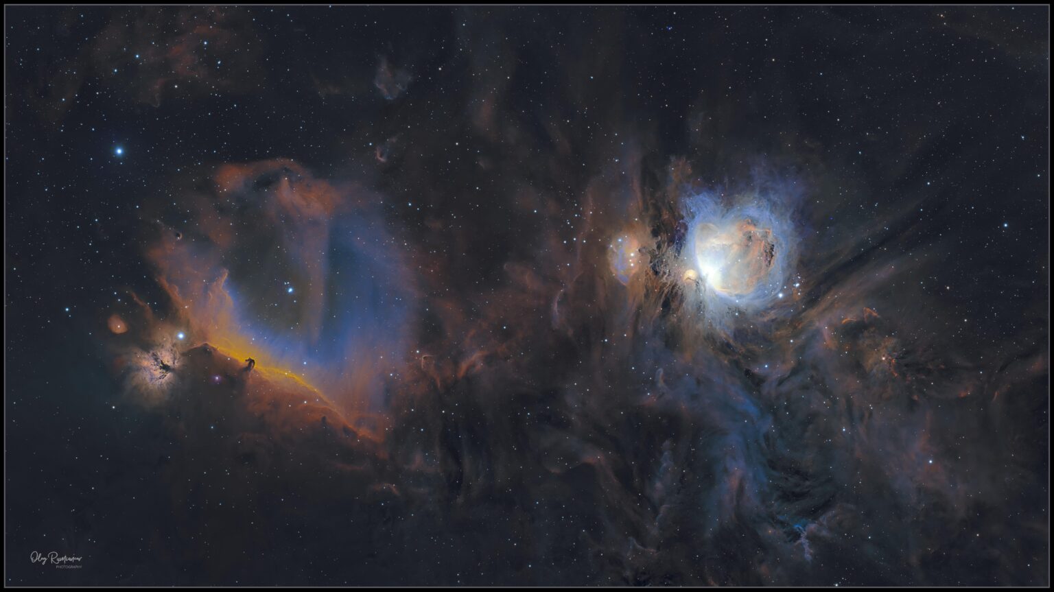 Orion wide-field: B33, Running 🏃‍➡️, M42