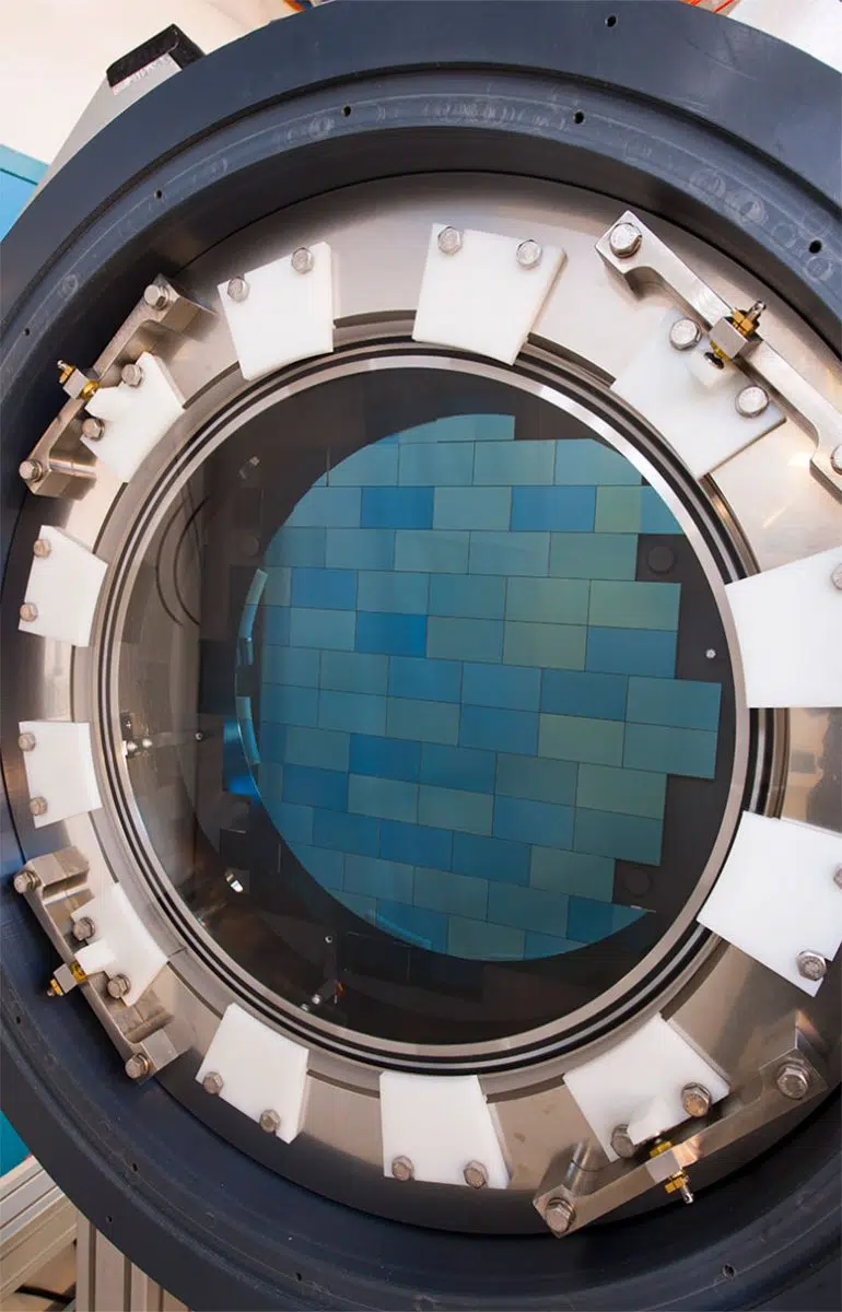 The Dark Energy Camera contains 62 ultra-sensitive CCD sensors and allows imaging of the universe with unprecedented depth. Credit: DOE/FNAL/DECam/R. Hahn/CTIO/NOIRLab/NSF/AURA
