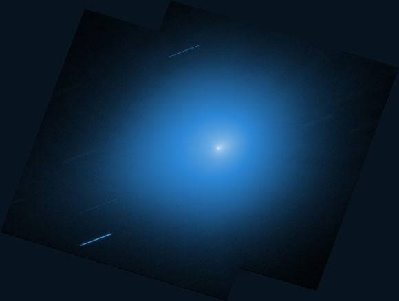 This image of the interstellar comet 3I/ATLAS was taken by Hubble on November 30, 2025. At the time, the comet was about 286 million km (178 million miles) from Earth. Image credit: NASA / ESA / STScI / D. Jewitt, UCLA / M.-T. Hui, Shanghai Astronomical Observatory / J. DePasquale, STScI.