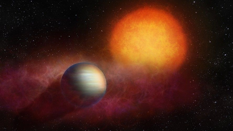James Webb telescope spots strange ‘super-puff’ planet chasing its own atmosphere through space An illustration of a distant planet shrouded in purple hydrogen gas