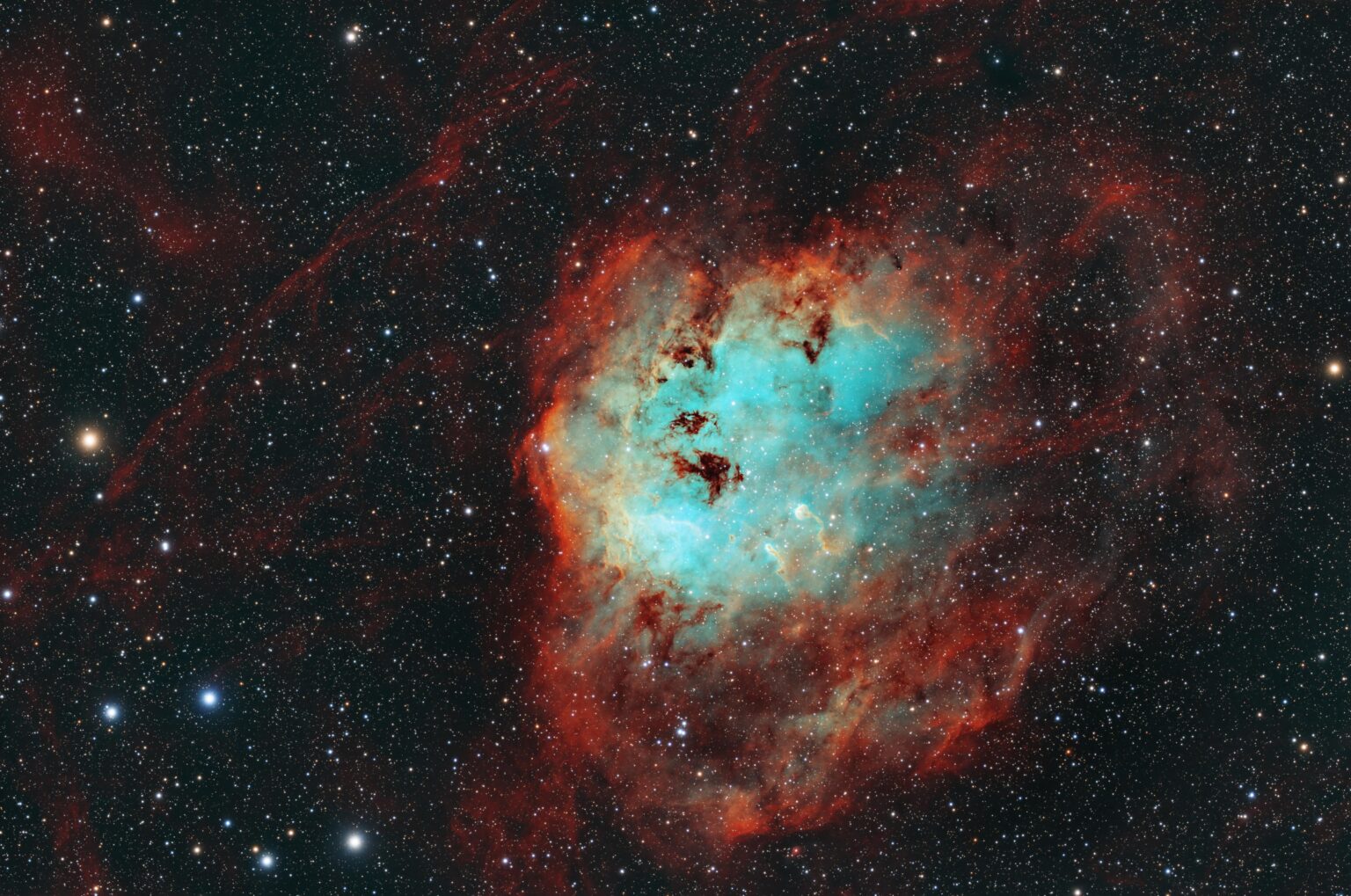 Tadpoles Nebula w/ RGB stars