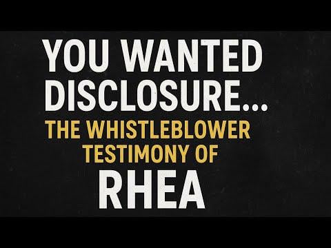 You Wanted Disclosure… The Whistleblower Testimony of Rhea (Full Audio Story)
