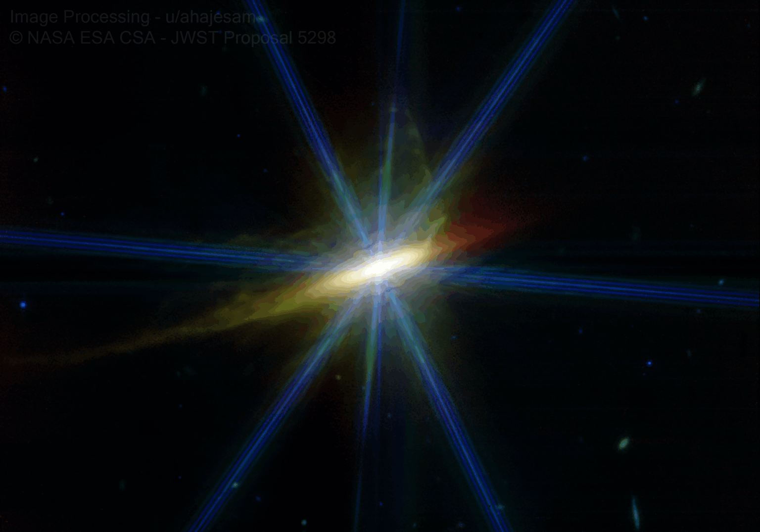 Beta Pictoris star system – MIRI / Webb