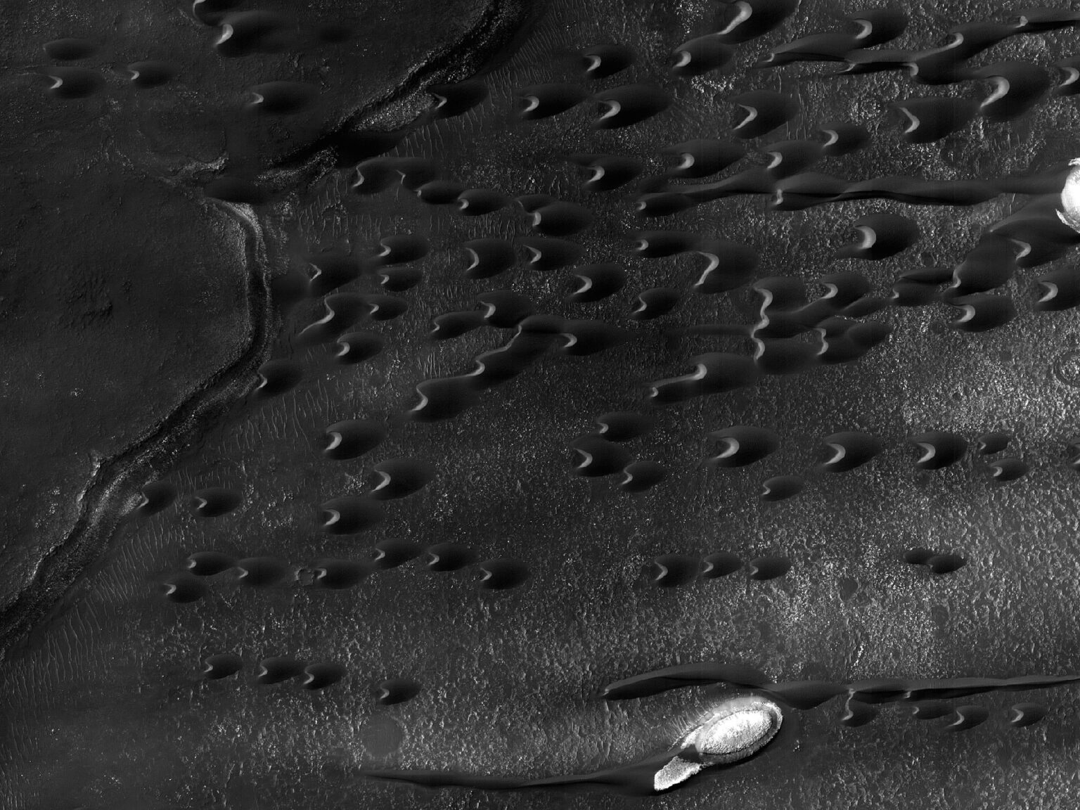 Dunes of the Southern Highlands (HiRISE, Mars)