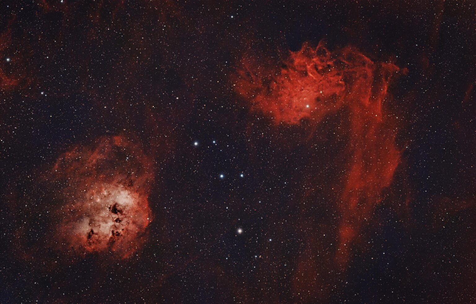 Flaming Star (IC 405) & Tadpole Nebula (IC 410)