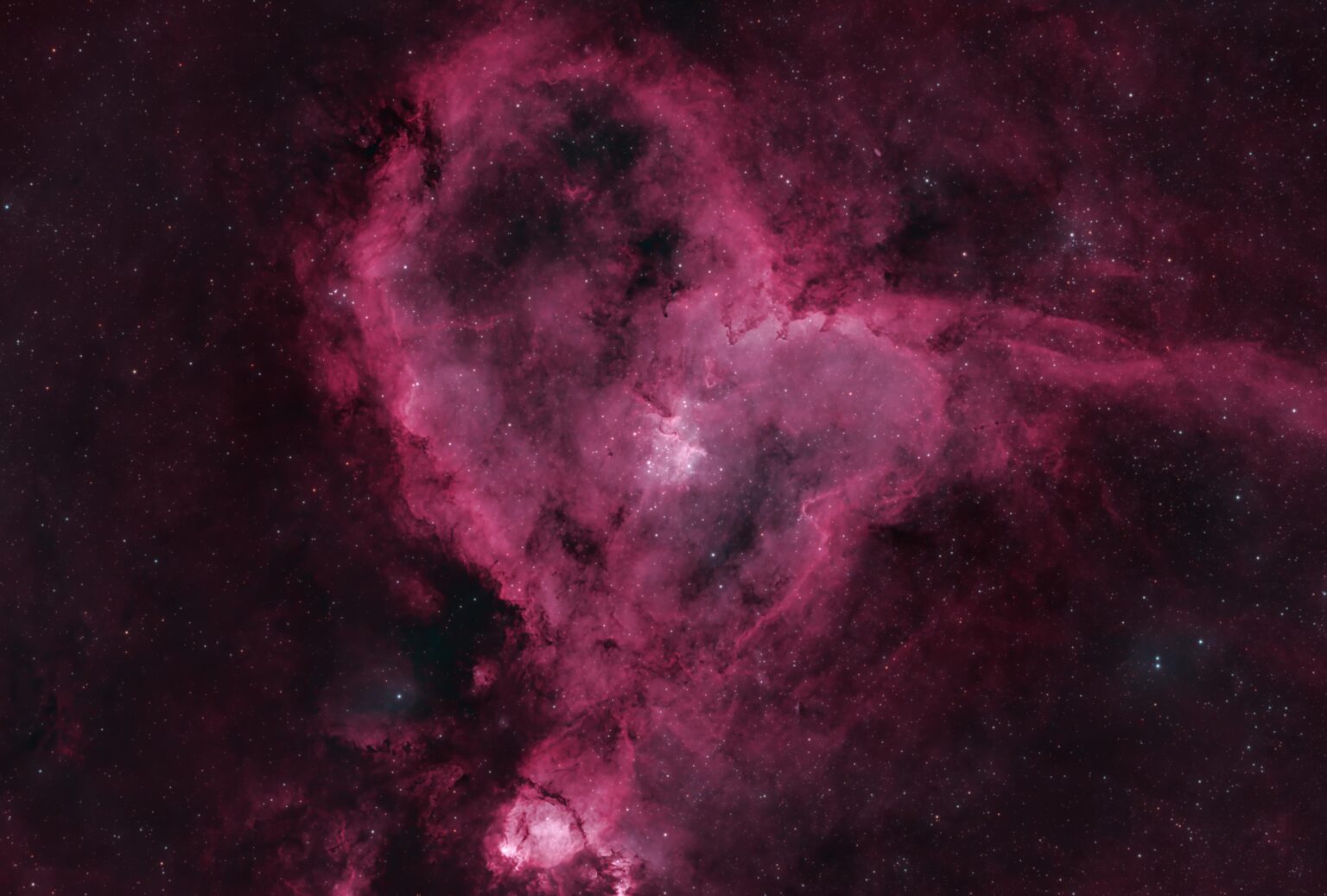 Sh2-190 - The Heart Nebula - LHOOS version