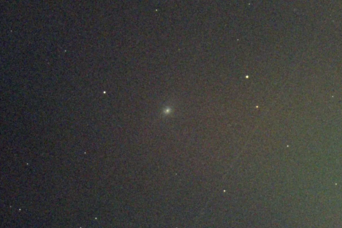 I captured this image of comet 3I/ATLAS on 16 November 2025 using a Seestar S50 smart telescope. Credit: Stuart Atkinson