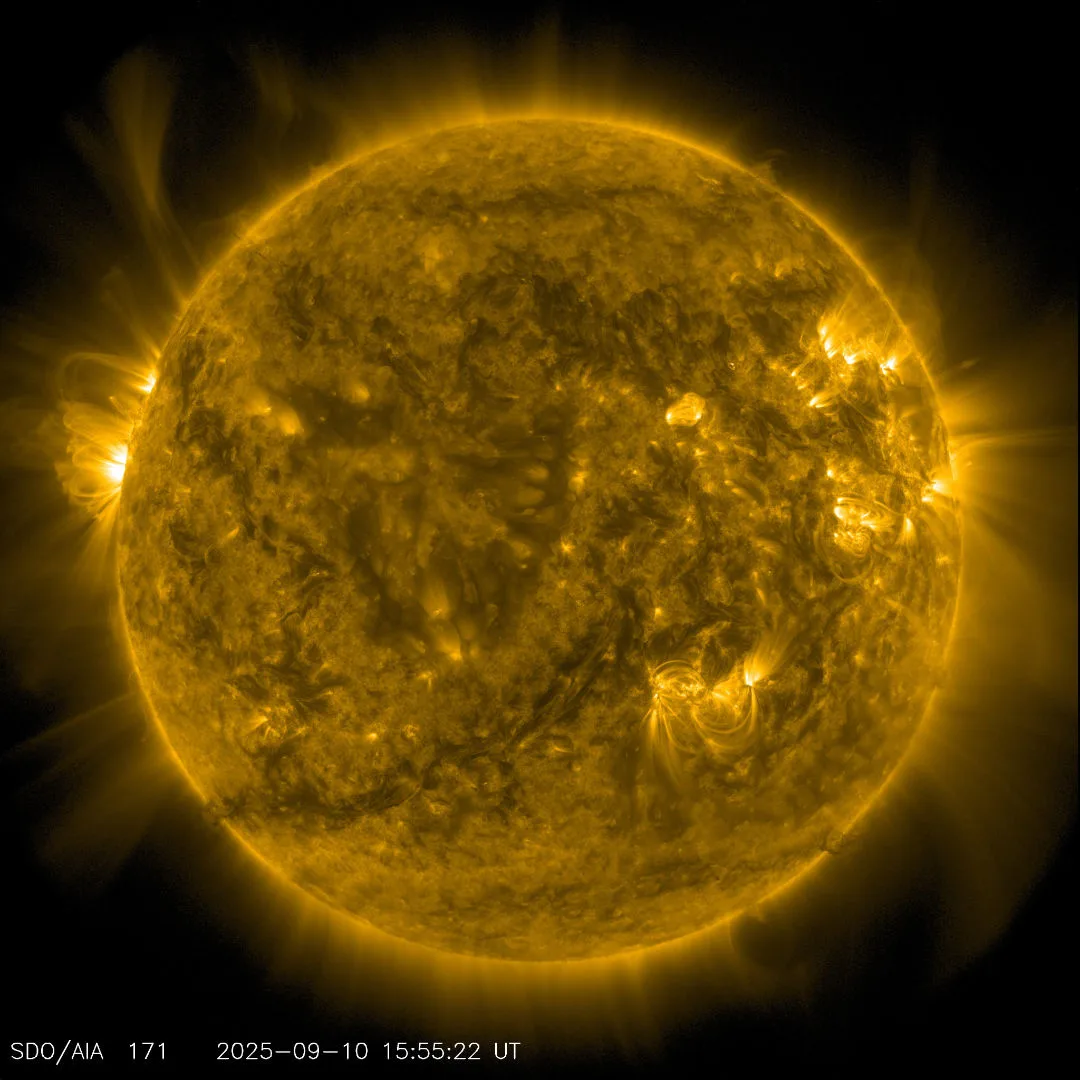 The Sun NASA Solar Dynamics Observatory, 10 September 2025 Credit: NASA/GSFC/Solar Dynamics Observatory