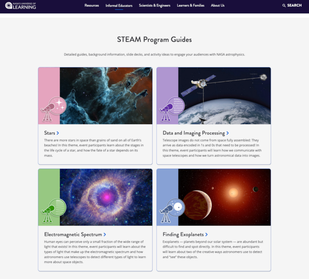 NASA Unveils New Learning Guides from Community Input