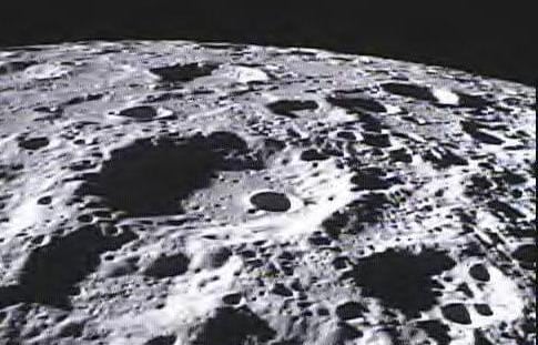 A close up of the craters on the moon