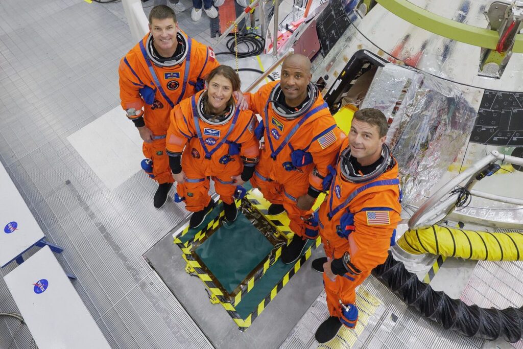 Artemis II astronauts enter quarantine. A milestone moment in the next crewed mission to the Moon The Artemis II crew Jeremy Hansen, Christina Koch, Victor Glover and Reid Wiseman during training at Kennedy Space Center, Florida, 31 July 2025. Credit: NASA