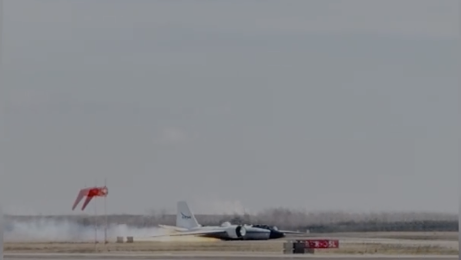 NASA plane makes fiery belly landing at Texas airport