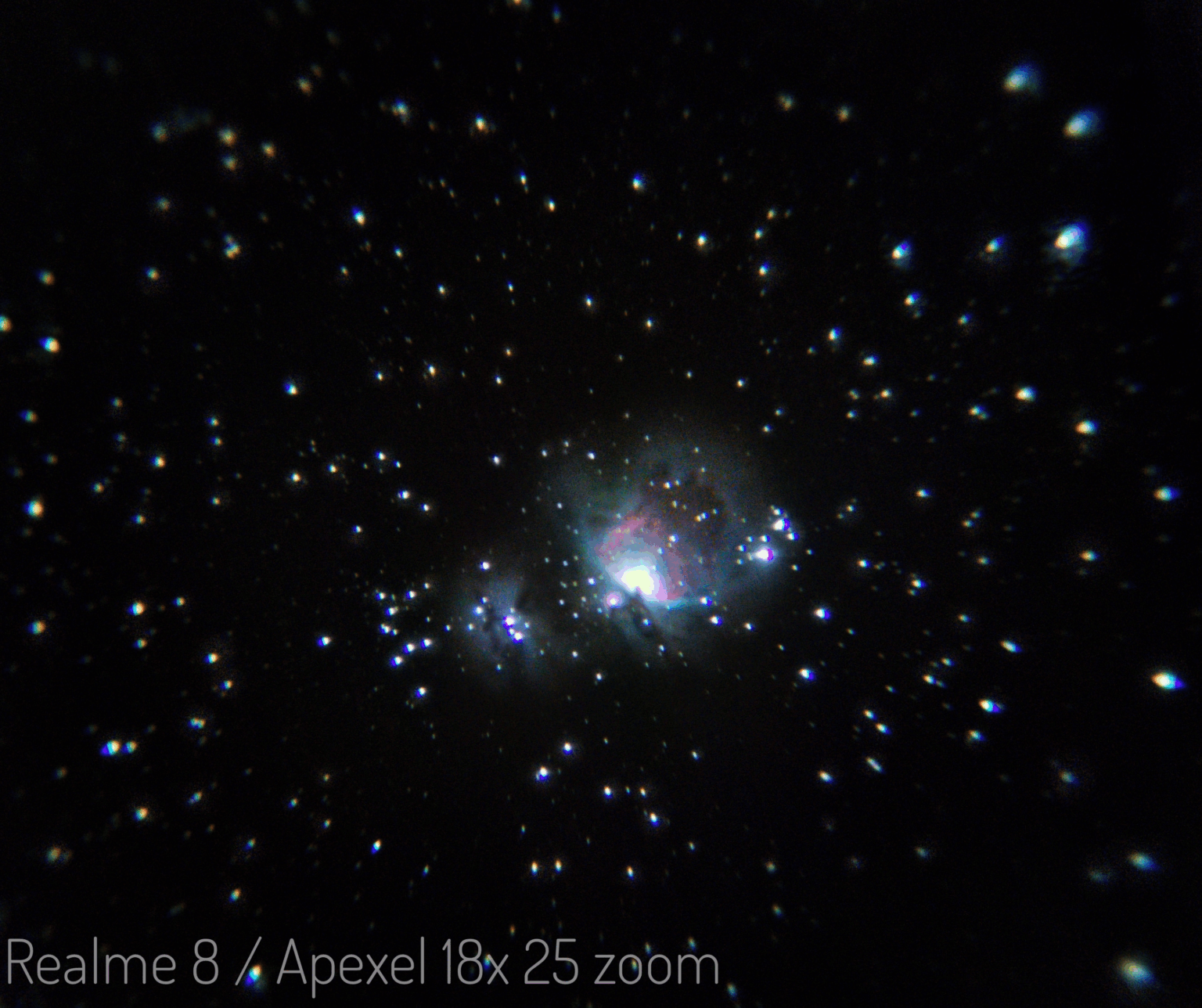 The Orion Nebula Shot By Phone - Untracked