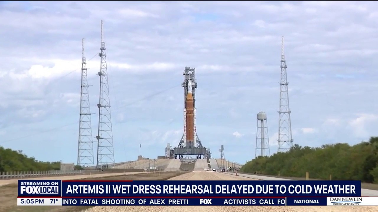 Cold snap forces NASA to scrub Artemis II rehearsal, delays launch