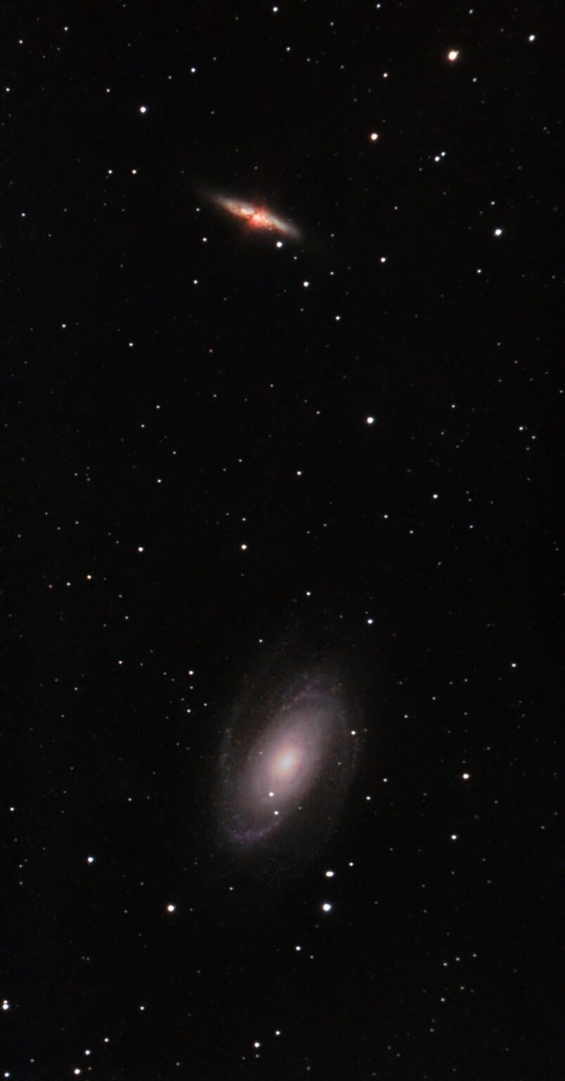 M81 (Bode's Galaxy) and M82 (Cigar Galaxy)