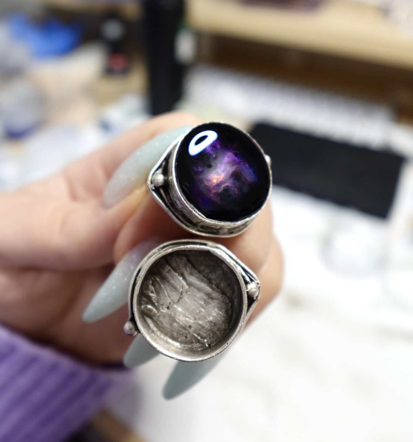 My most recent try at making a nebula ring from scratch!