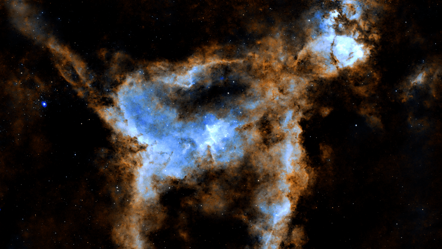 IC1805 Heart Nebula – Hubble Palette Style IC1805 Heart Nebula - Hubble Palette Style