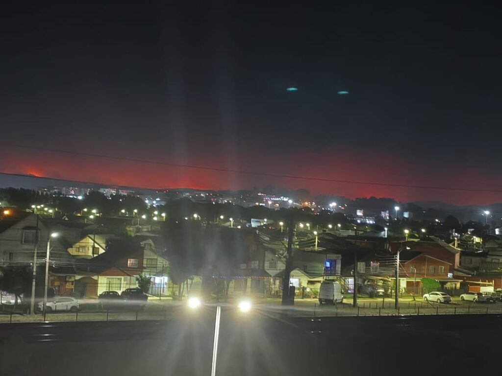 Green light at wildfires on penco chile Green light at wildfires on penco chile