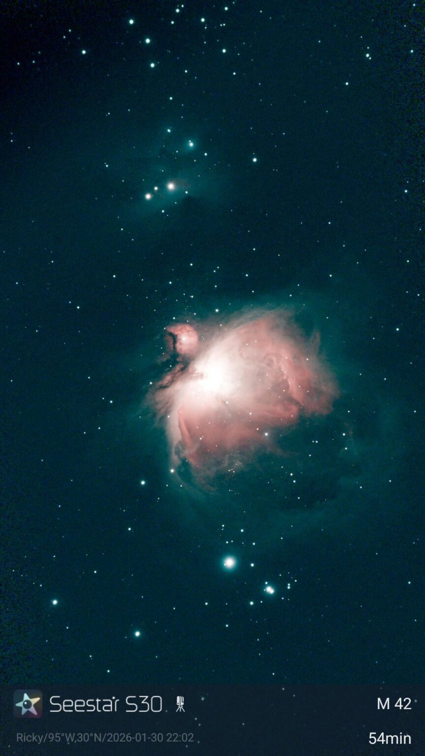 Orion Nebula (53 min. of enhancing)