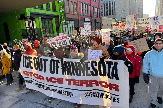 An anti-Ice demo in Minneapolis
