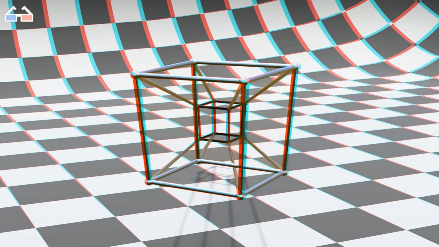 Always wondered how a hypercube would look with red-cyan glasses