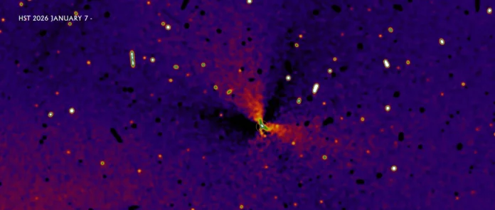 Newly Processed Hubble Image Further Reveals Weird Triple Jet Geometry Around 3I/ATLAS