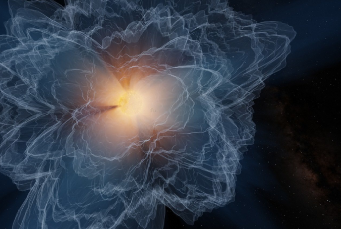 Artist's concept of the boundary of the sun's atmosphere