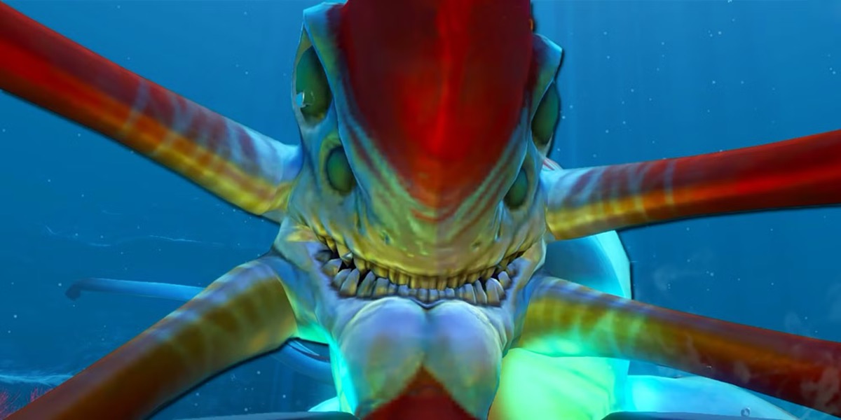 A reaper leviathan from "subnautica"