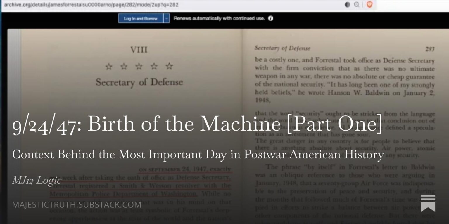 9/24/47: Birth of the Machine part one