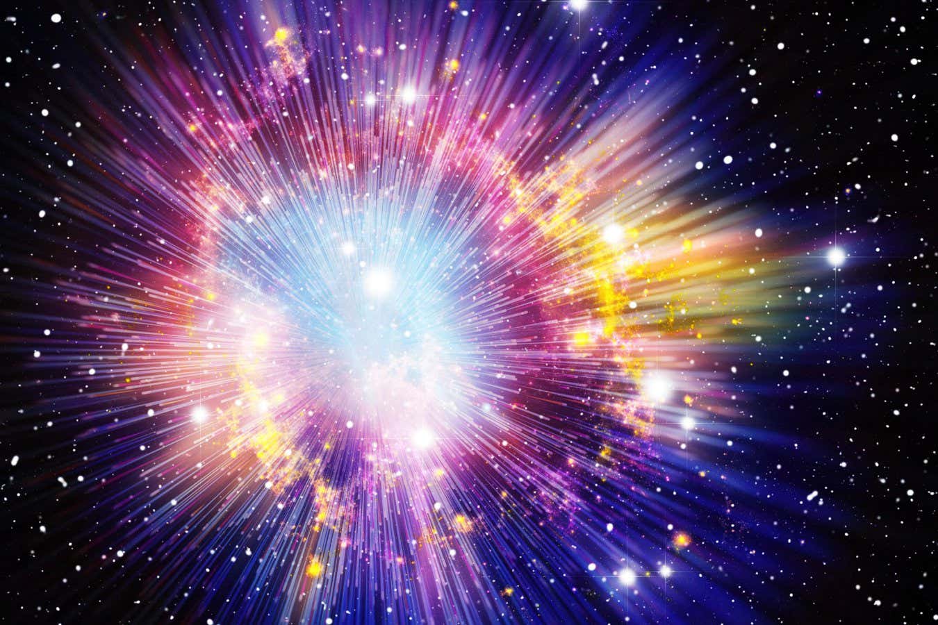 FHYMKG Big Bang, conceptual image Computer illustration representing the origin of the universe The term Big Bang describes the
