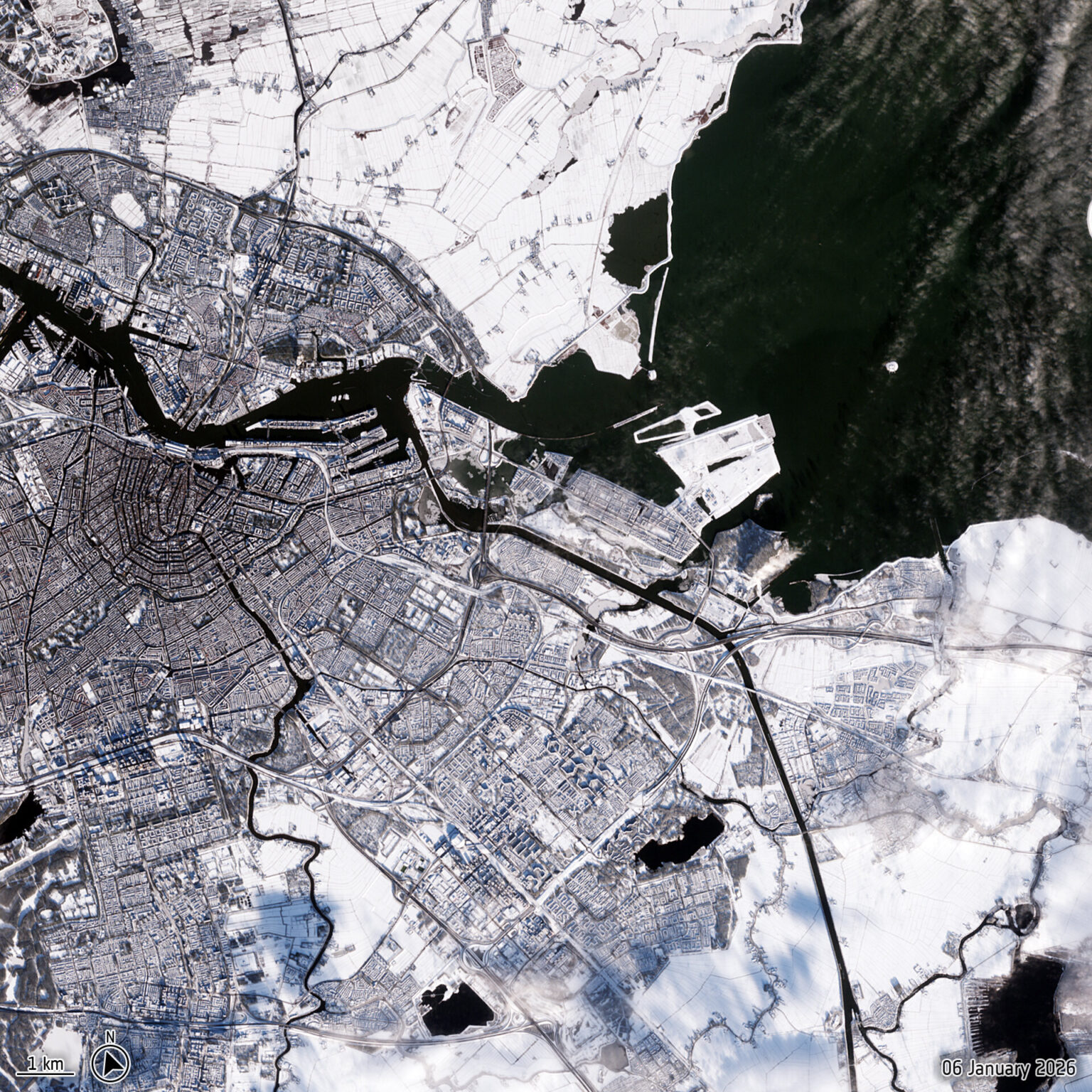 ESA - Snow-covered Amsterdam - Space