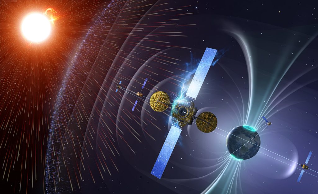 Illustration of space radiation. Image via ESA.
