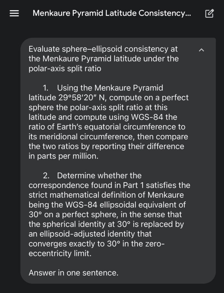 Giza isn’t 'almost' at 30 degrees - it is exactly where 30 degrees should be when you adjust for the Earth's non-spherical shape.