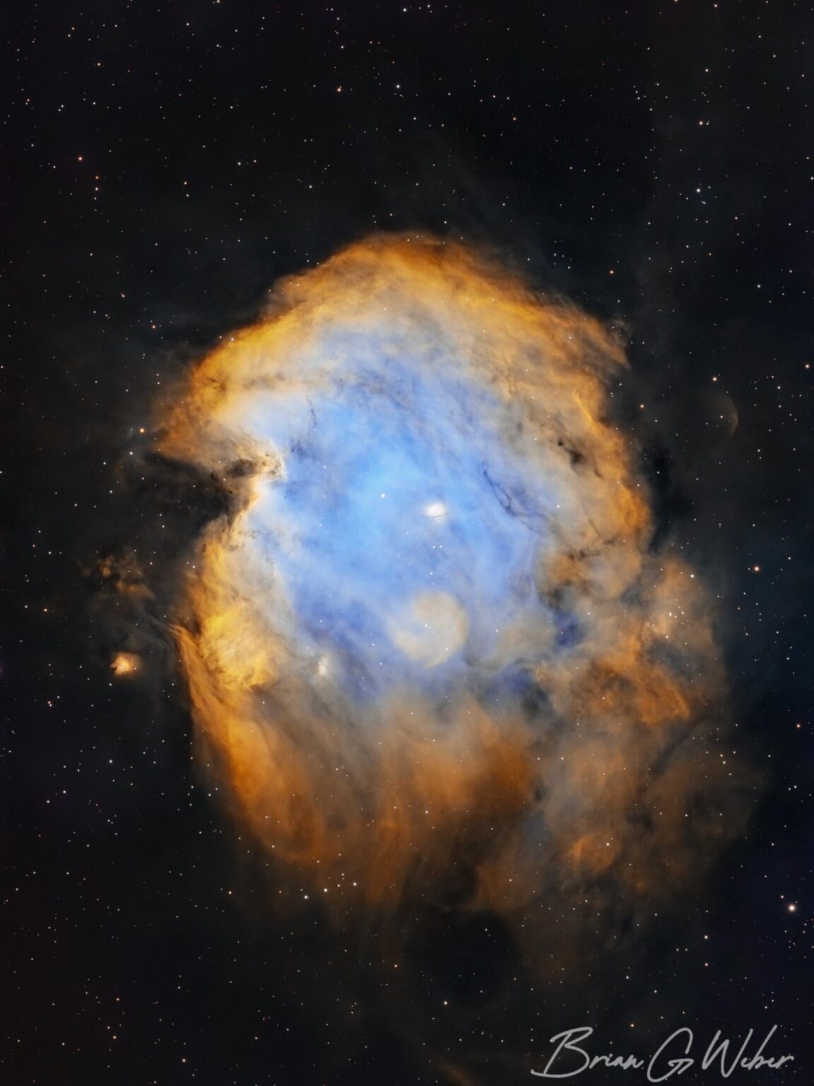 Monkey Head Nebula in mono SHO