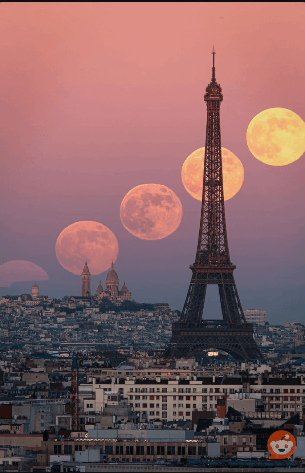 I captured the first full moon of the year as a supermoon over Paris