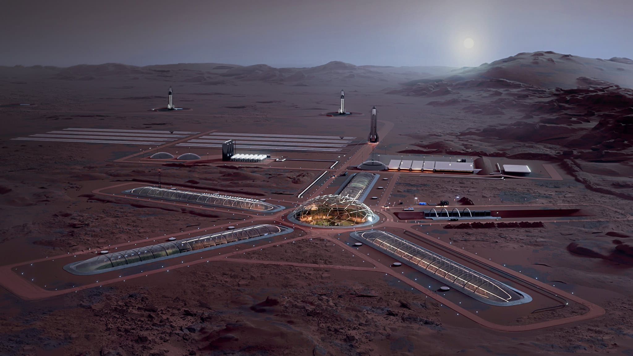 SpaceX's Mission Mars aims to contribute to the aspirations of building a city on the Red Planet. (spacex.com)