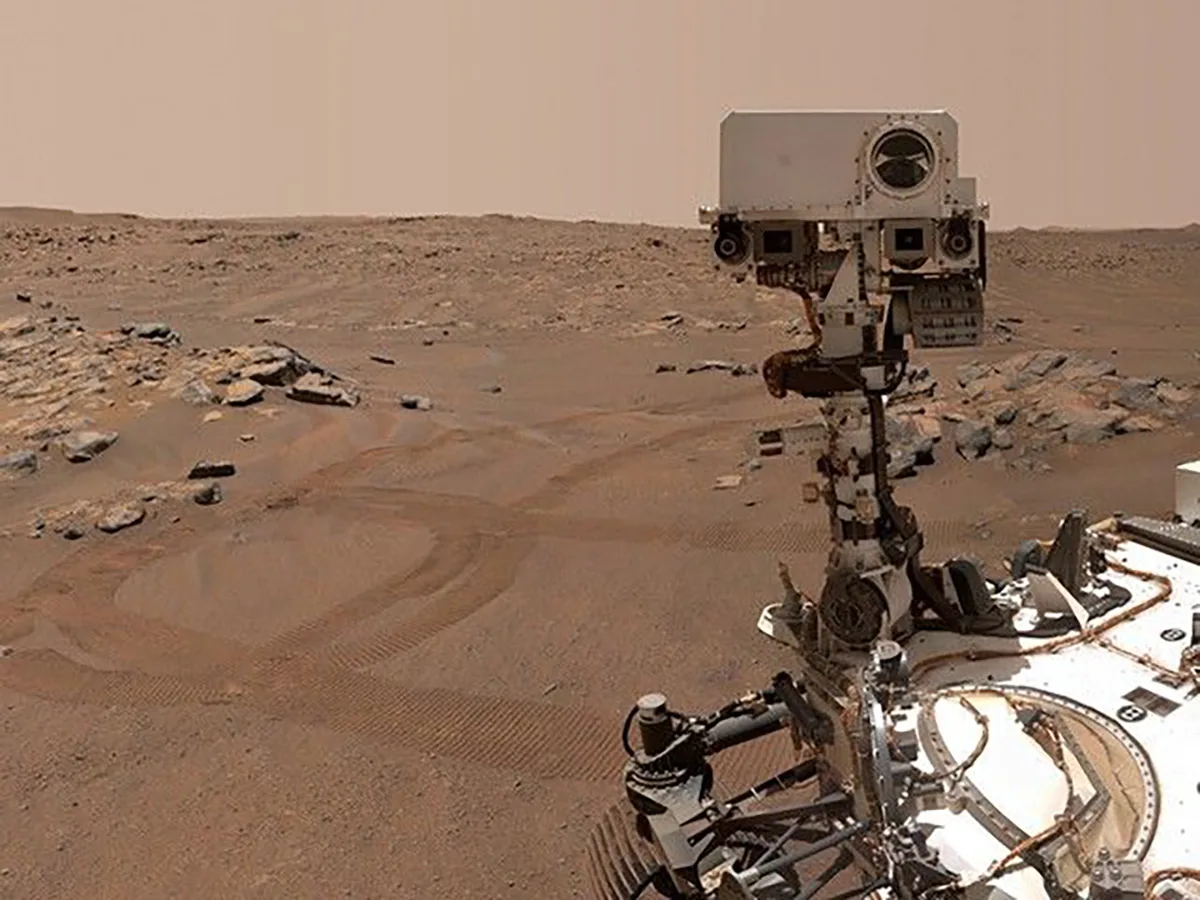 NASA Perseverance Mars rover selfie over a rock nicknamed Rochette on 10 September 2021. Credit: NASA/JPL-Caltech/MSSS