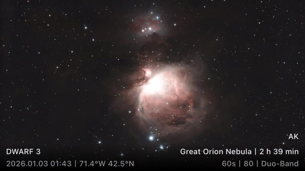 Orion in the Cold: A Night with M42 and the DWARF 3 Orion in the Cold: A Night with M42 and the DWARF 3