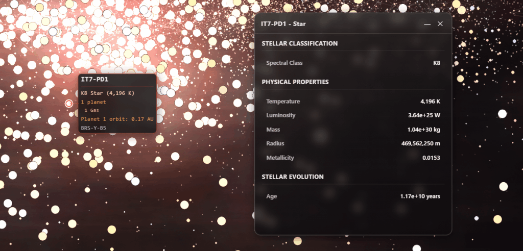 Using real stellar data to drive visuals in a fictional universe map, looking for astronomy feedback