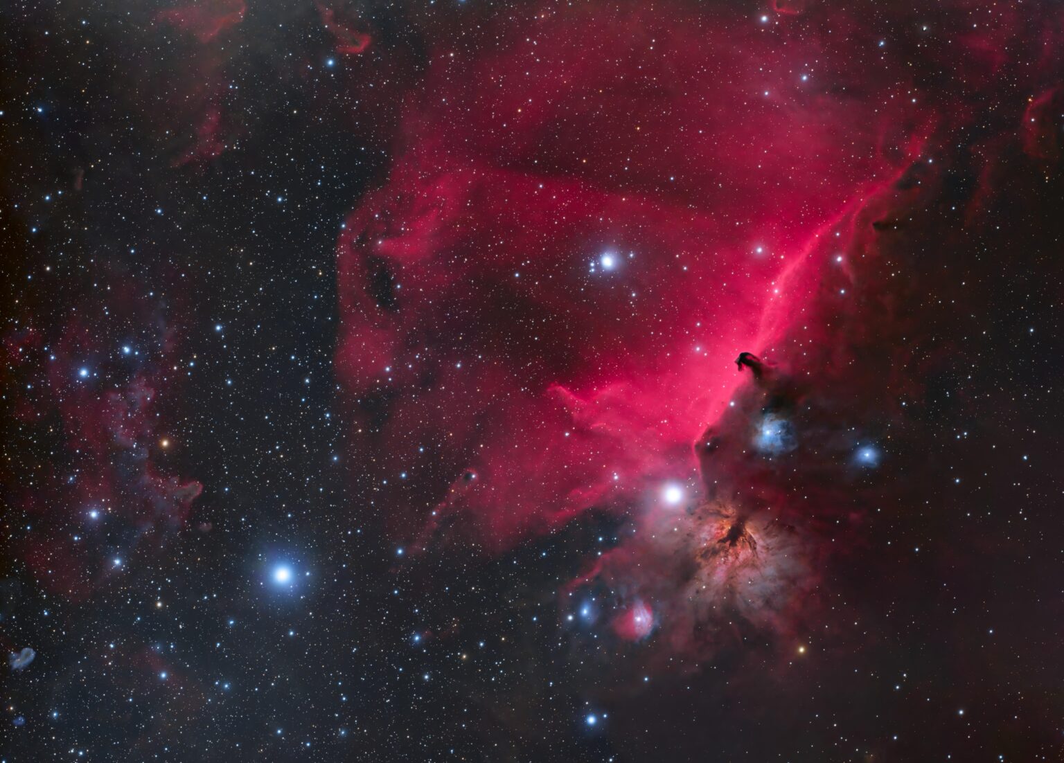 The Horsehead and Flame Nebula The Horsehead and Flame Nebula