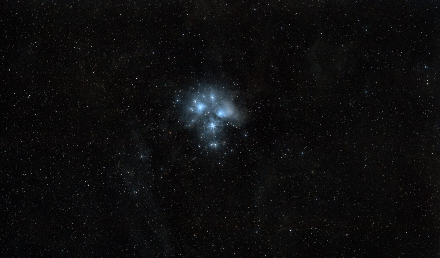 m45, pleiades star cluster