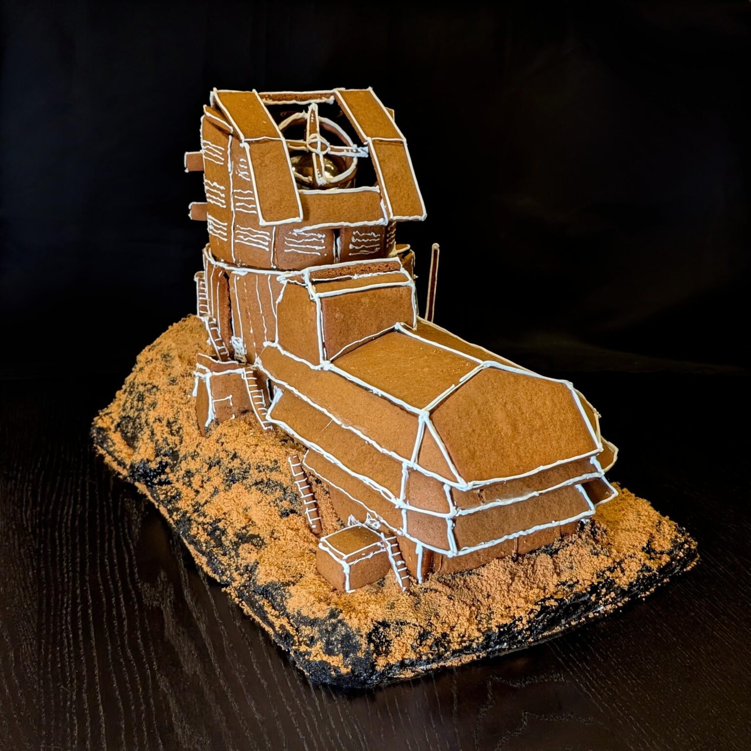 I made a gingerbread Rubin Observatory