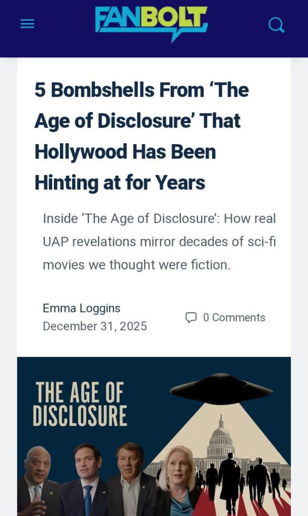 5 Bombshells From ‘The Age of Disclosure’ That Hollywood Has Been Hinting at for Years