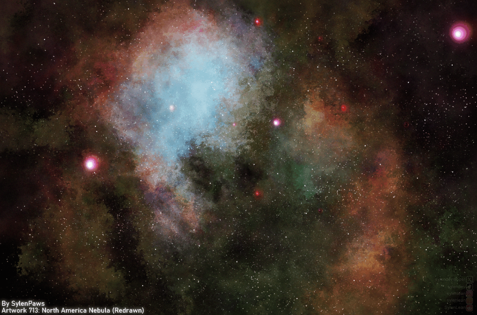 Artwork 713: North America Nebula (Redrawn)